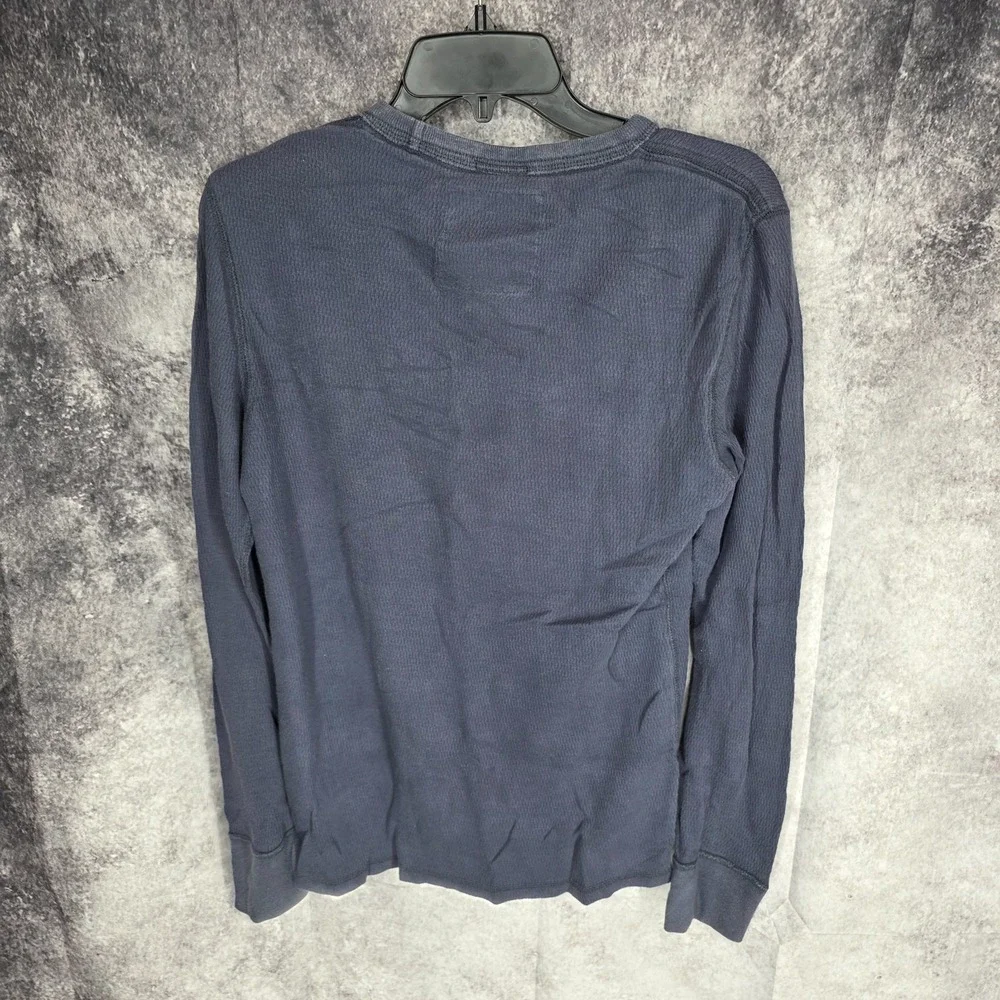 American Eagle Sweatshirt Mens Medium Blue Vintage Fit Thermal Long Sleeve‎